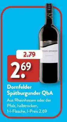 Aldi Süd Dornfelder Spätburgunder QbA Angebot