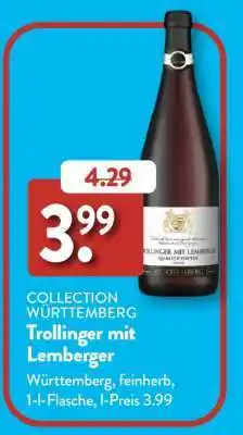 Aldi Süd Trollinger mit Lemberger Angebot
