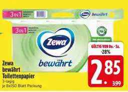 Edeka Zewa bewährt Toilettenpapier Angebot