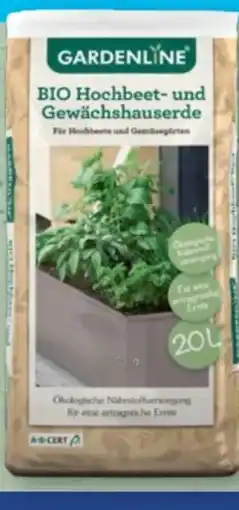Aldi Nord Gardenline Bio-Hochbeetund Gewächshauserde Angebot