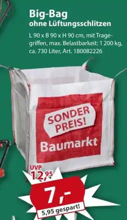 Sonderpreis Baumarkt Big-Bag ohne Lüftungsschlitzen Angebot
