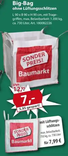 Sonderpreis Baumarkt Big-Bag mit Lüftungs- schlitzen Angebot
