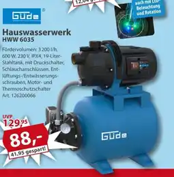 Sonderpreis Baumarkt Güde Hauswasserwerk HWW 6035 Angebot