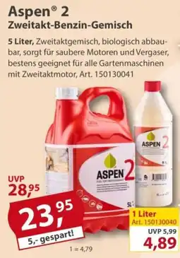 Sonderpreis Baumarkt Aspen 2 Zweitakt-Benzin-Gemisch Angebot