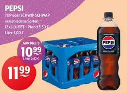 Getränke Hoffmann PEPSI, 7UP oder SCHWIP SCHWAP Angebot