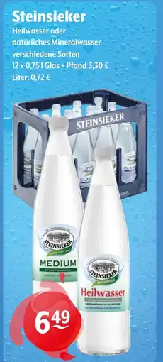 Getränke Hoffmann Steinsieker Heilwasser oder natürliches Mineralwasser Angebot