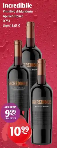 Getränke Hoffmann Incredibile Primitivo di Manduria Angebot