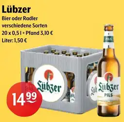 Getränke Hoffmann Lübzer Bier oder Radler Angebot