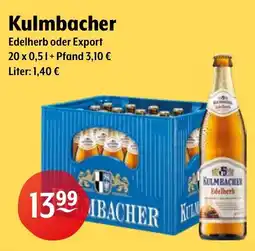 Getränke Hoffmann Kulmbacher Edelherb oder Export Angebot