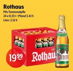 Getränke Hoffmann Rothaus Pils Tannenzäpfle Angebot