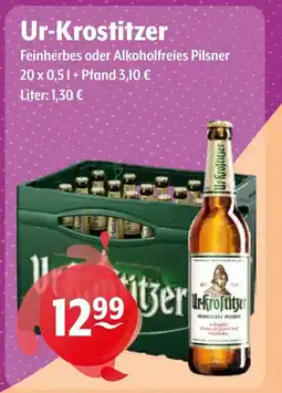 Getränke Hoffmann Ur-Krostitzer Feinherbes oder Alkoholfreies Pilsner Angebot