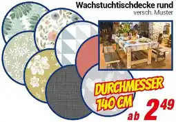 CENTERSHOP Wachstuchtischdecke rund Angebot