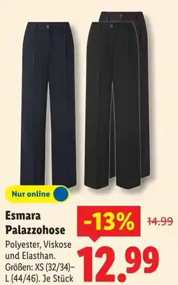 Lidl Esmara Palazzohose Angebot