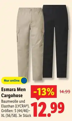 Lidl Esmara Men Cargohose Angebot