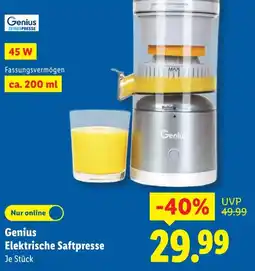 Lidl Genius Elektrische Saftpresse Angebot
