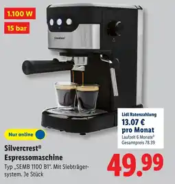 Lidl Silvercrest Espressomaschine Angebot