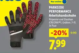 Lidl PARKSIDE PERFORMANCE Arbeitshandschuhe Angebot