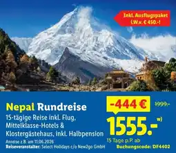 Lidl Nepal Rundreise Angebot