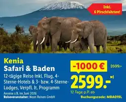 Lidl Kenia Safari & Baden 12-tägige Angebot