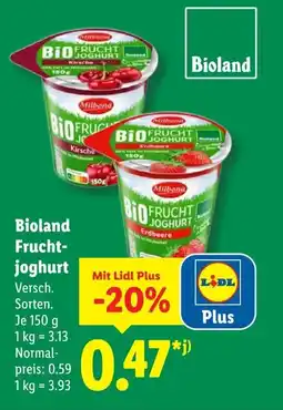 Lidl Bioland Frucht joghurt Angebot