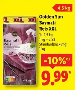 Lidl Golden Sun Basmati Reis XXL Angebot