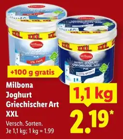 Lidl Milbona Joghurt Griechischer Art XXL Angebot