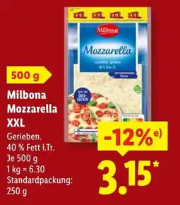 Lidl Milbona Mozzarella XXL Angebot