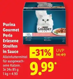 Lidl Purina Gourmet Perle Erlesene Streifen in Sauce Angebot