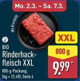 Aldi Nord BIO Rinderhackfleisch XXL Angebot