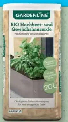 Aldi Nord GARDENLINE Bio-Hochbeet- und Gewächshauserde Angebot