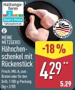 Aldi Nord MEINE METZGEREI Hähnchenschenkel mit Rückenstück Angebot
