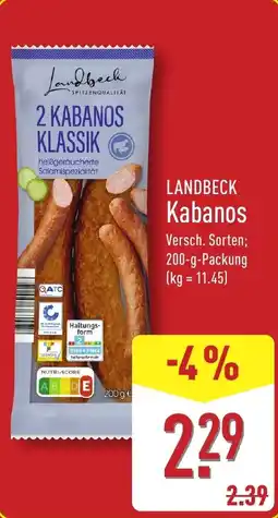 Aldi Nord LANDBECK Kabanos Angebot