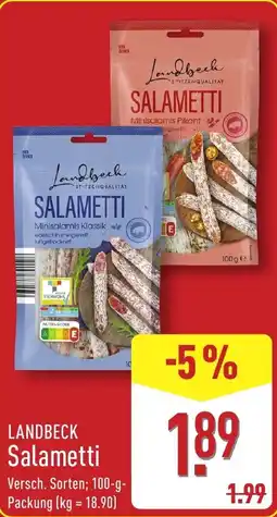 Aldi Nord LANDBECK Salametti Angebot