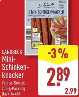 Aldi Nord LANDBECK Mini Schinken knacker Angebot