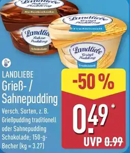 Aldi Nord LANDLIEBE Grieß/ Sahnepudding Angebot