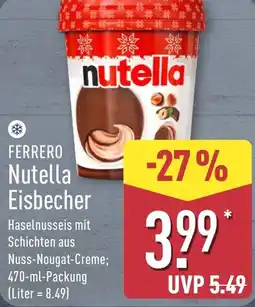 Aldi Nord FERRERO Nutella Eisbecher Angebot