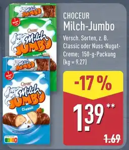Aldi Nord CHOCEUR Milch Jumbo Angebot