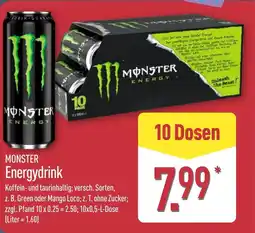 Aldi Nord MONSTER Energydrink 10 Dosen Angebot
