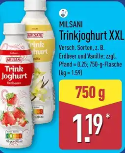 Aldi Nord MILSANI Trinkjoghurt XXL Angebot