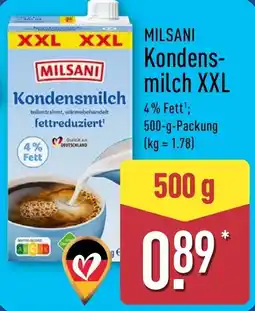 Aldi Nord MILSANI Kondensmilch XXL Angebot