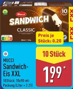 Aldi Nord MUCCI Sandwich Eis XXL Angebot
