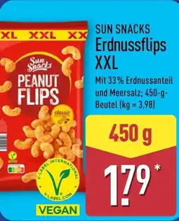 Aldi Nord SUN SNACKS Erdnussflips XXL Angebot