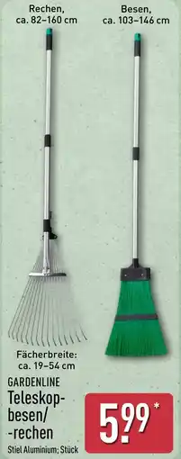 Aldi Nord GARDENLINE Teleskopbesen/ rechen Angebot