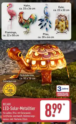 Aldi Nord BELAVI LED-Solar Metalltier Angebot