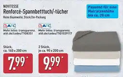 Aldi Nord NOVITESSE Renforcé Spannbetttuch/tücher Angebot