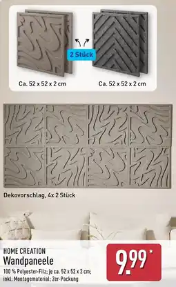Aldi Nord HOME CREATION Wandpaneele Angebot