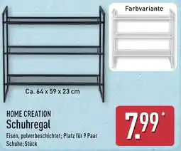 Aldi Nord HOME CREATION Schuhregal Angebot
