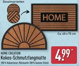 Aldi Nord HOME CREATION Kokos Schmutzfangmatte Angebot