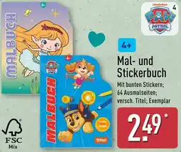 Aldi Nord Mal und Stickerbuch Angebot