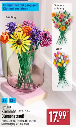 Aldi Nord TOYLINO Klemmbausteine Blumenstrauß Angebot
